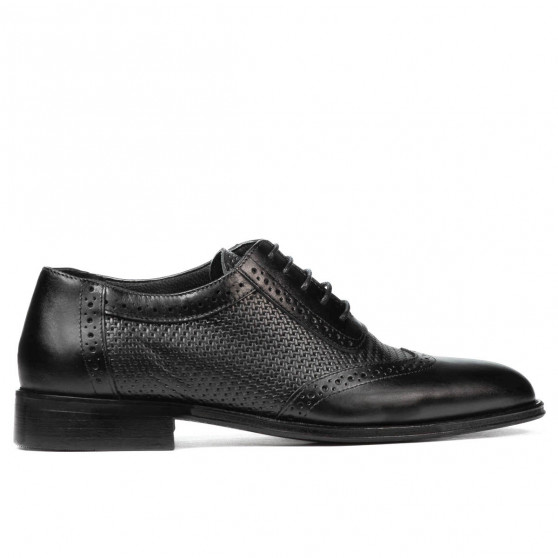 Eleganckie buty męskie 922 czarno kombinowane