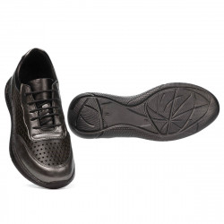 Damskie buty sportowe 6024 srebrne+czarne