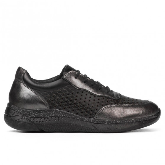 Damskie buty sportowe 6024 srebrne+czarne