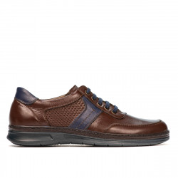 Buty casual/sport męskie 919 brązowe połączone