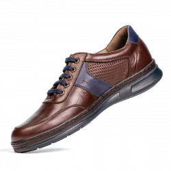 Buty casual/sport męskie 919 brązowe połączone
