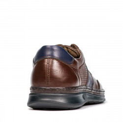 Buty casual/sport męskie 919 brązowe połączone