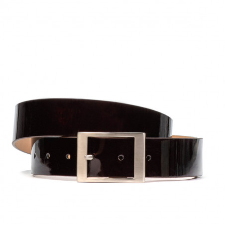 Damski pasek 02m lakier bordo