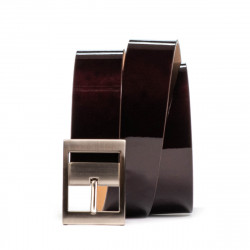Damski pasek 02m lakier bordo