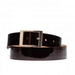 Damski pasek 02m lakier bordo