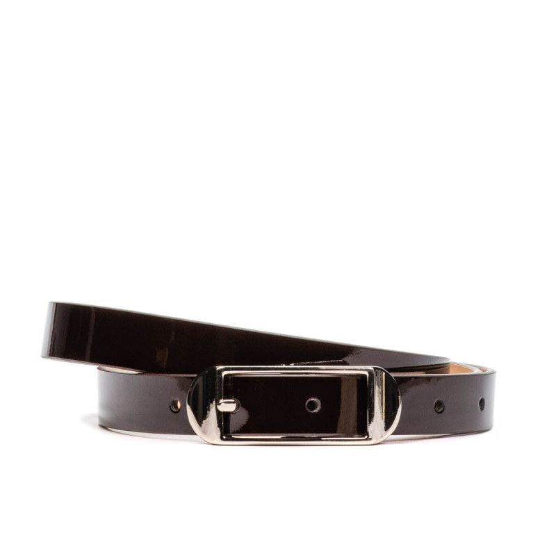 Damski pasek 03m lakier bordo