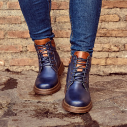 Buty męskie 4119 indigo kombinowane lifestyle