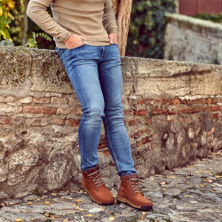 Męskie buty 4115 bufo brązowe lifestyle