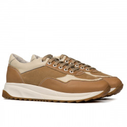 Damskie buty sportowe 6028 piasek kombinowany