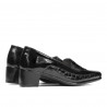 Damskie buty casual 614 croco lakier czarny