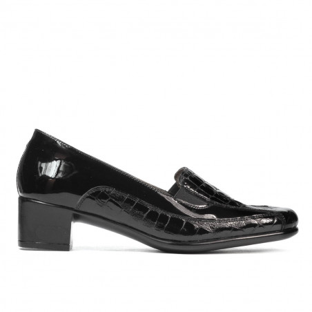 Damskie buty casual 614 croco lakier czarny