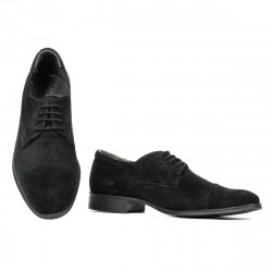 Eleganckie buty młodzieżowe 388 czarny welur