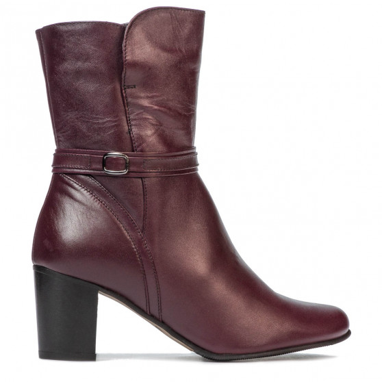 Damskie botki 1156 bordo