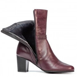 Damskie botki 1156 bordo
