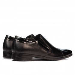 Eleganckie buty męskie 740 lakierowane czarny kombinowany