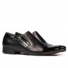 Eleganckie buty męskie 740 lakierowane czarny kombinowany