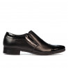 Eleganckie buty męskie 740 lakierowane czarny kombinowany