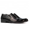 Eleganckie buty męskie 765 lakierowane czarne łączone