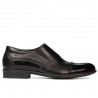 Eleganckie buty męskie 765 lakierowane czarne łączone