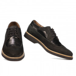 Buty casual męskie 829 bufo czarny kombinowany