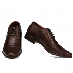 Eleganckie buty męskie 802 brązowe