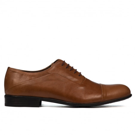 Eleganckie buty męskie 762 brązowe woskowane