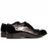 Eleganckie buty męskie 763 lakierowane czarny kombinowany