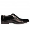 Eleganckie buty męskie 763 lakierowane czarny kombinowany