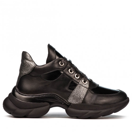 Buty damskie 3351 czarne łączone