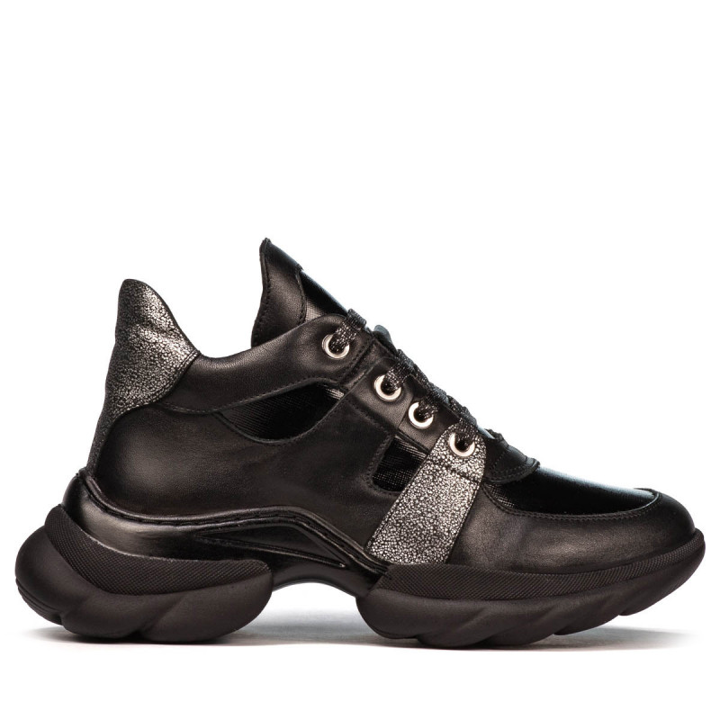 Buty damskie 3351 czarne łączone