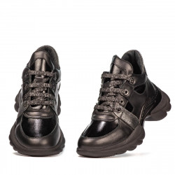 Buty damskie 3351 czarne łączone