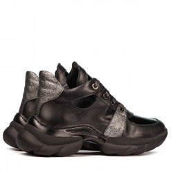 Buty damskie 3351 czarne łączone