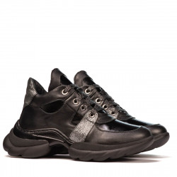 Buty damskie 3351 czarne łączone