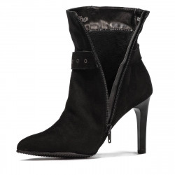 Buty damskie 1182 czarna antilopa