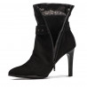 Buty damskie 1182 czarna antilopa