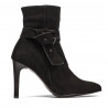 Buty damskie 1182 czarna antilopa