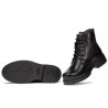 Buty młodzieżowe 4007 czarno kombinowane
