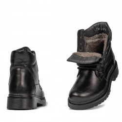 Buty młodzieżowe 4007 czarno kombinowane
