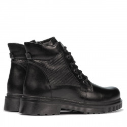 Buty młodzieżowe 4007 czarno kombinowane