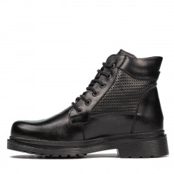Buty młodzieżowe 4007 czarno kombinowane