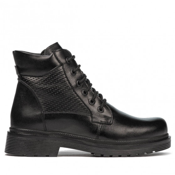 Buty młodzieżowe 4007 czarno kombinowane