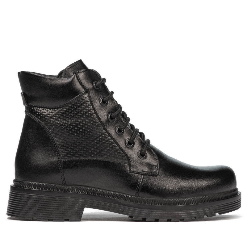 Buty młodzieżowe 4007 czarno kombinowane