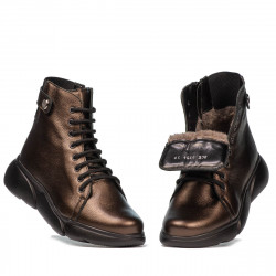 Botki damskie 3354 miedziane