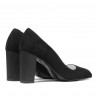 Eleganckie buty damskie 1278 czarny zamsz