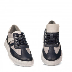 Buty sportowe męskie 928 indygo kombinowane