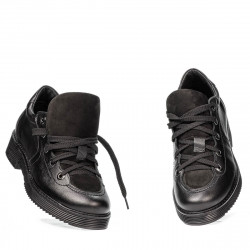 Damskie buty casual 6026 czarno-kombinowane