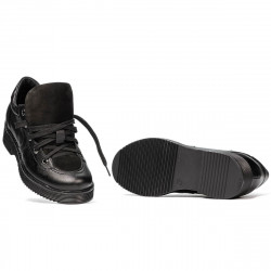 Damskie buty casual 6026 czarno-kombinowane