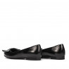 Baleriny damskie 6033 czarne kombinowane