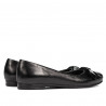 Baleriny damskie 6033 czarne kombinowane