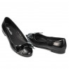 Baleriny damskie 6033 czarne kombinowane